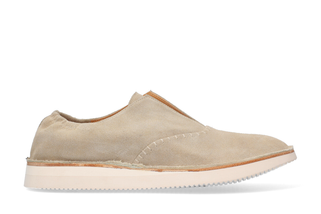Premiata cobo geyser grey suede shoe with white sole