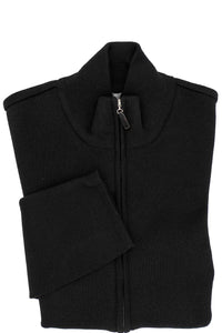 Wool zip cardigan