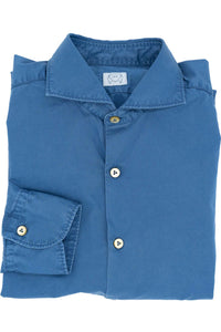 Poplin blue shirt