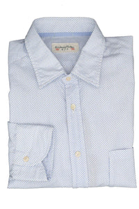 White/blue poplin shirt