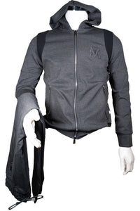 Hooded grey tracksuit
