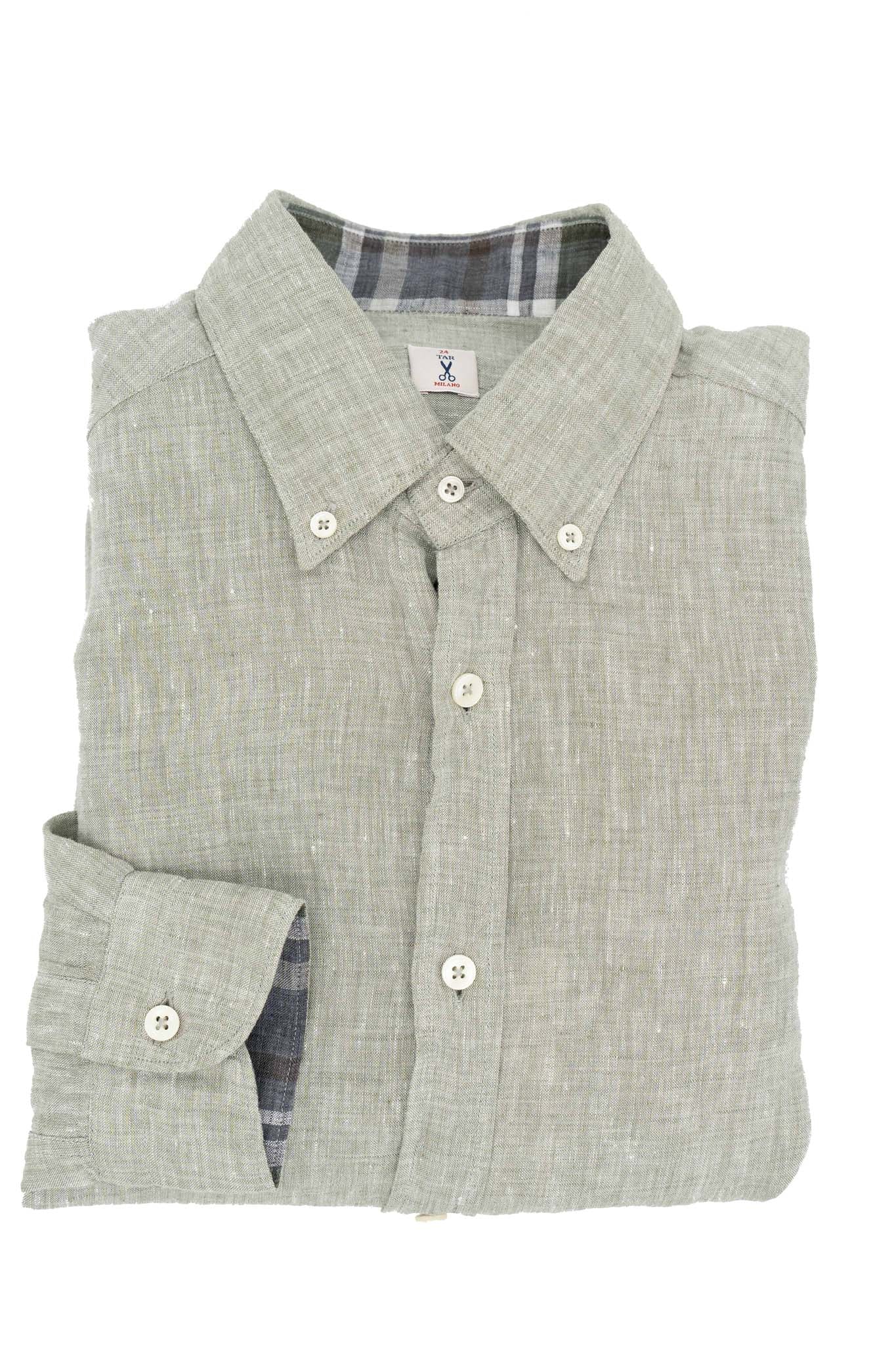 Green linen shirt