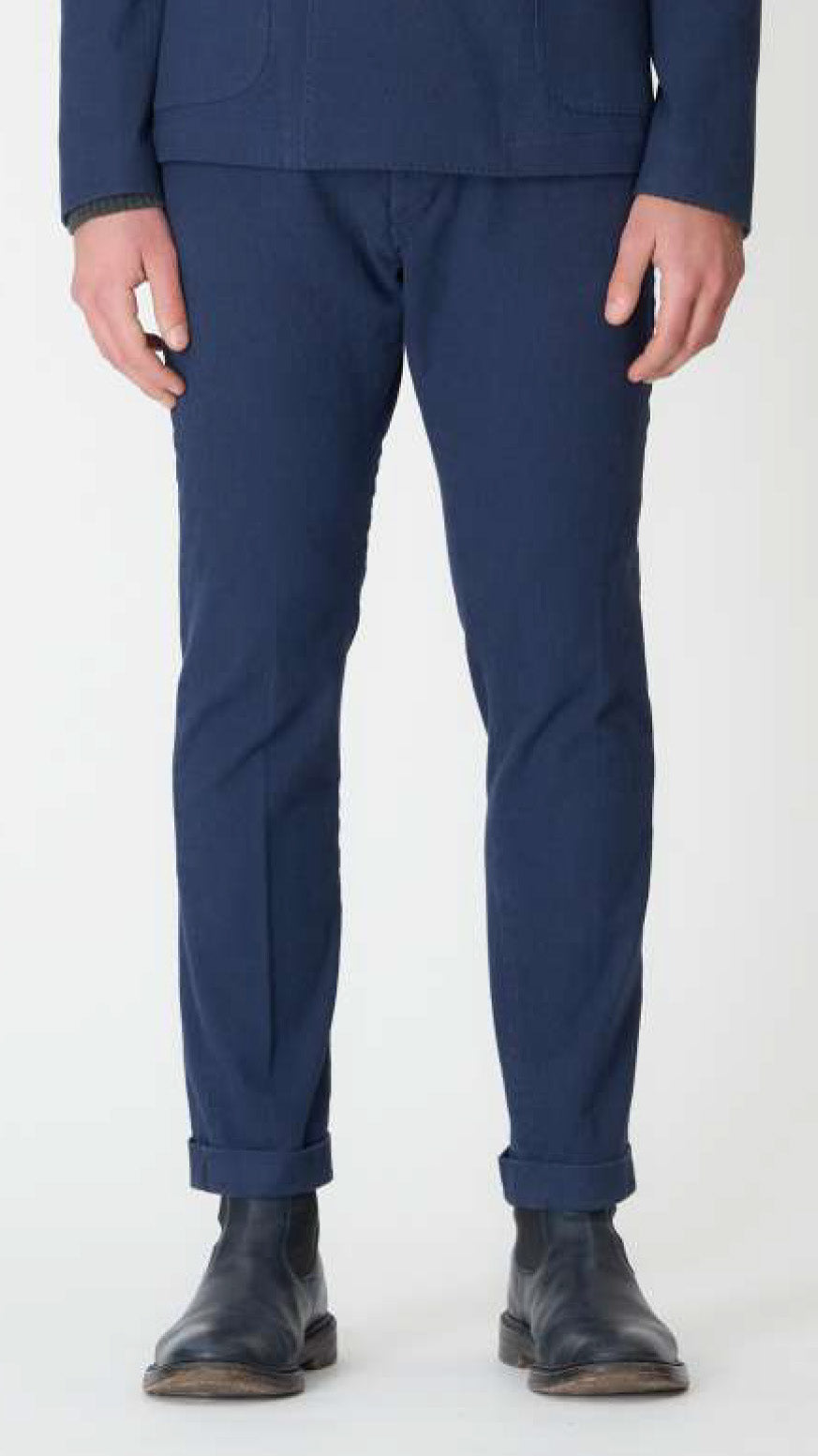Button fly front chino