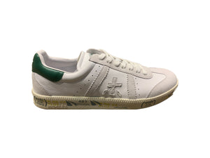 Bonnie white tennis shoe with green details