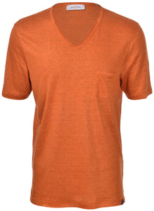 GS22 Linen v neck t shirt